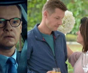 M jak miłość. Piotrek (Marcin Mroczek), Kinga (Katarzyna Cichopek), Paweł (Rafał Mroczek)