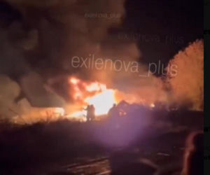 Katastrofa rosyjskiego bombowca. Tu-95 rozbił się i stanął w ogniu. Zginęło 6 osób