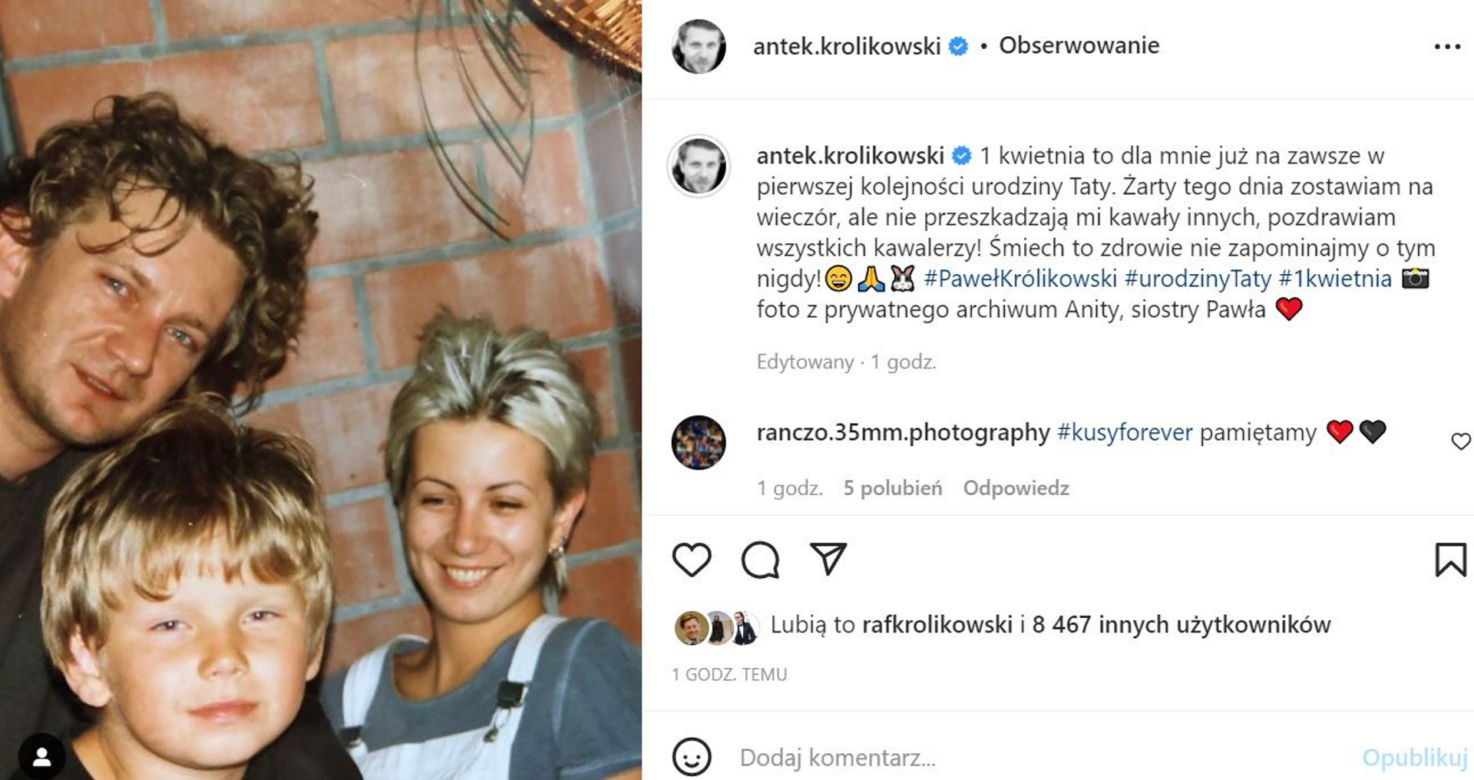 Królikowski odwiedził grób ojca 