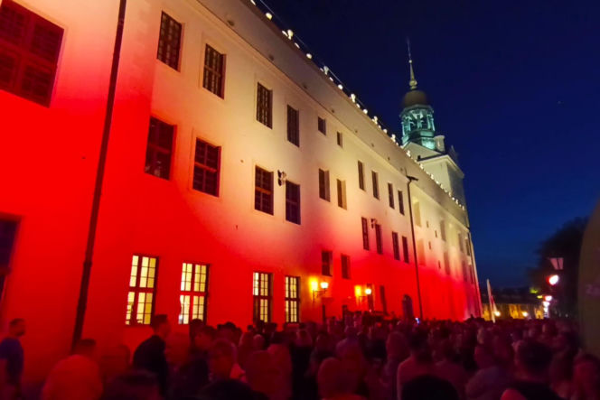 Nowa iluminacja Zamku Książąt Pomorskich w Szczecinie