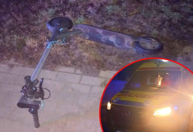 Chciał wrócić hulajnogą do domu, skończył w szpitalu. 55-latek dodatkowo stanie przed sądem