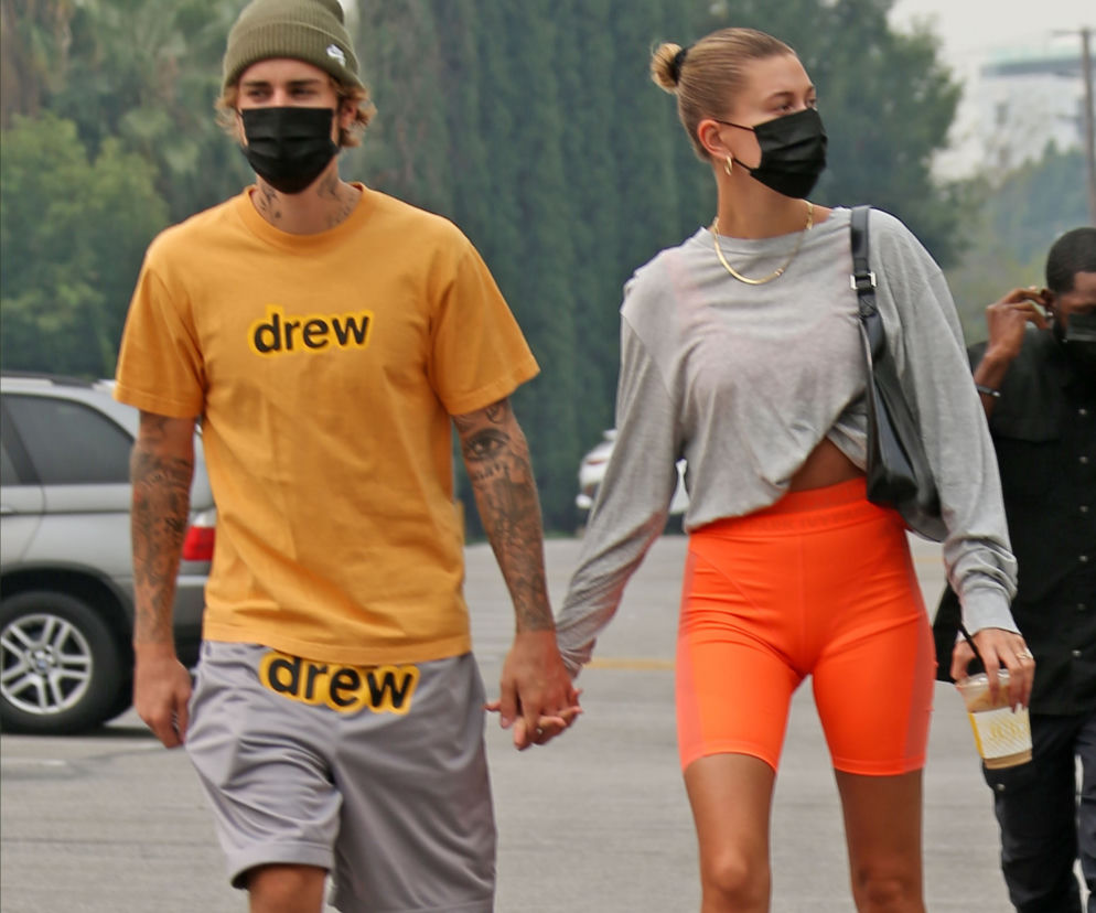 Justin Bieber i Hailey Bieber w drodze na pilates