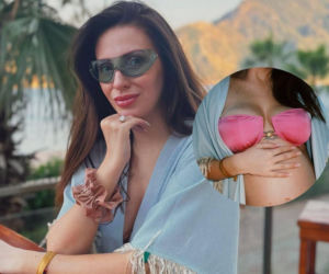 Dominika Serowska w różowym bikini. Ozdoba na ciążowym brzuchu zdradza więcej, niż mogło się wydawać