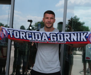 Lukas Podolski już w Zabrzu. Czekali na niego kibice