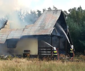 Pożar domków letniskowych