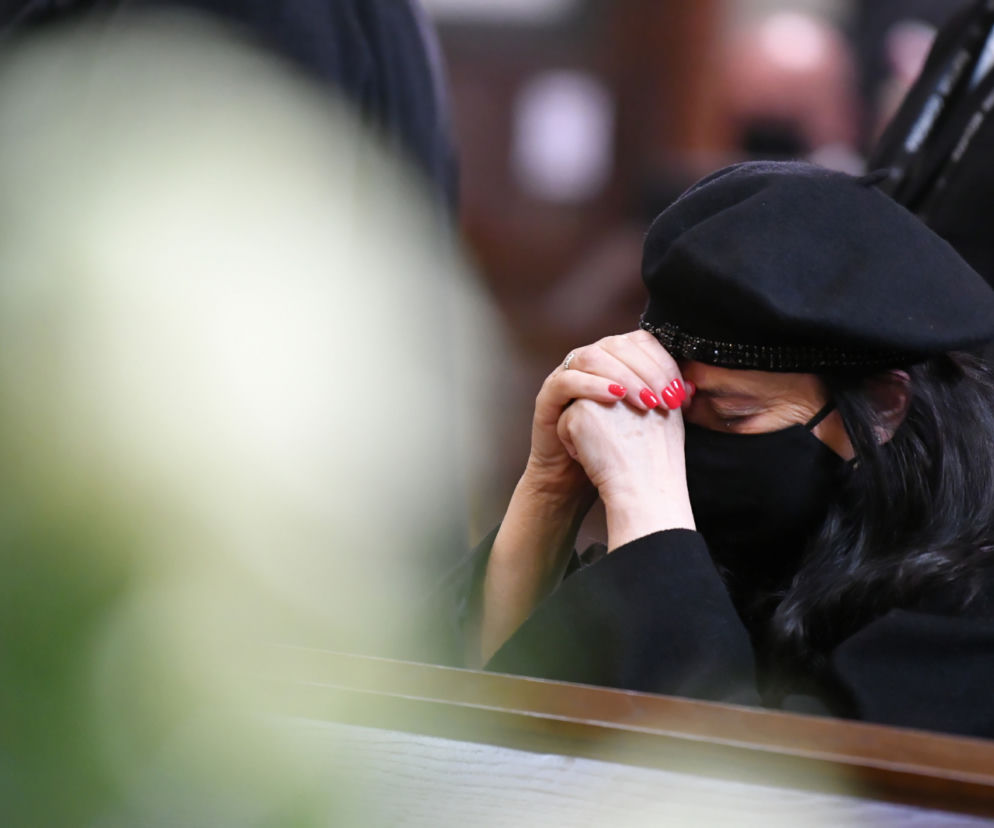 Ewa Krawczyk na pogrzebie męża Krzysztofa Krawczyka
