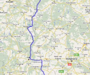 Trasa 21 Poznań-Kołobrzeg - mapka