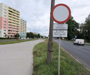 Ulica Szubińska w Bydgoszczy zakończona turbinowym rondem