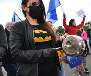 Protest na granicy polsko-niemieckiej w Lubieszynie