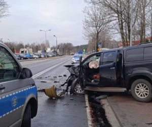 Wypadek na ul. Piotrkowskiej w Opocznie, 9.02.2022 r.