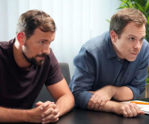 Barwy szczęścia odc. 3312. Marcin Kodur (Oskar Stoczyński), Majak (Łukasz Borkowski)