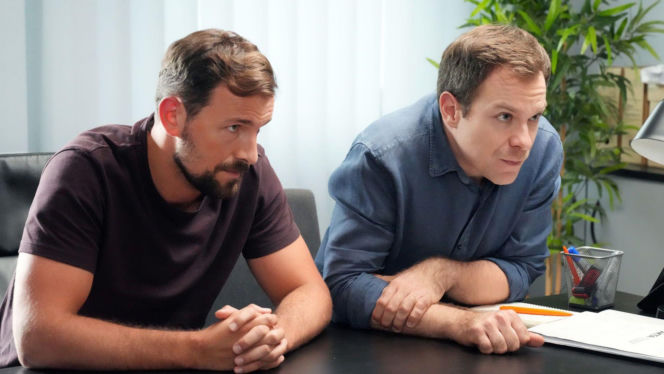 Barwy szczęścia odc. 3312. Marcin Kodur (Oskar Stoczyński), Majak (Łukasz Borkowski)