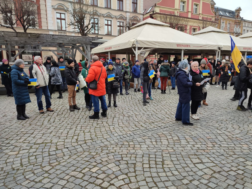 Manifestacja na leszczyńskim rynku