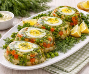 Ta galaretka warzywna z jajkami wraca na stoły. Smakuje lepiej, niż pamiętasz z PRL