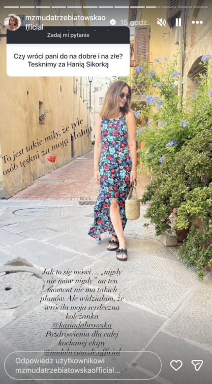Na dobre i na złe. Marta Żmuda Trzebiatowska Instagram