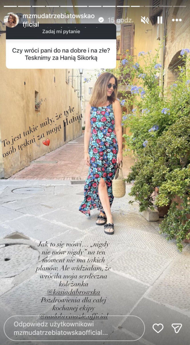 Na dobre i na złe. Marta Żmuda Trzebiatowska Instagram