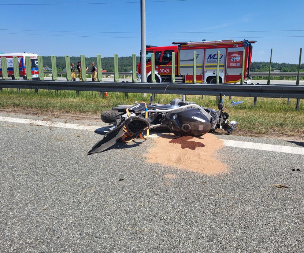 Śmiertelny wypadek motocyklisty pod Chęcinami! 