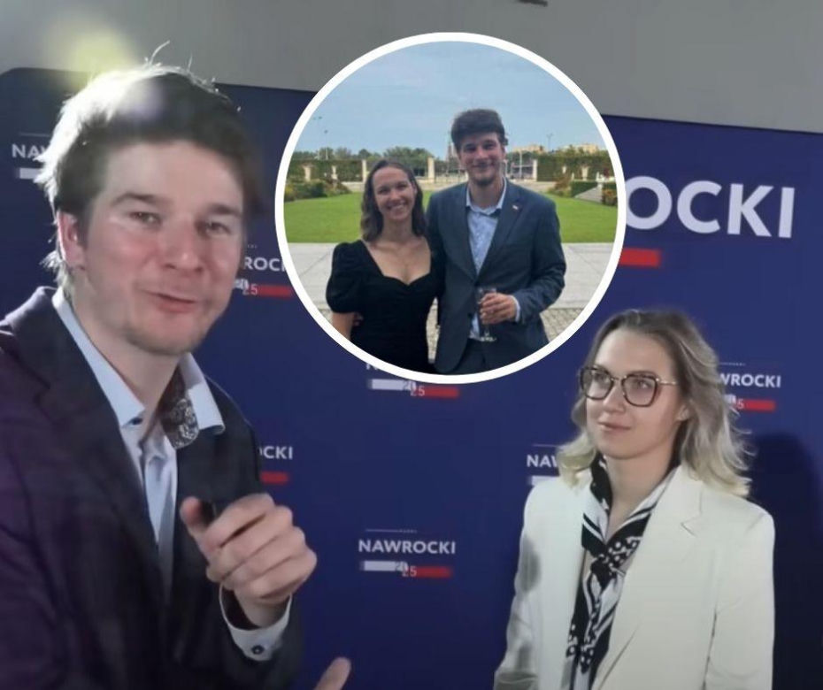 Daniel Nawrocki z dziewczną