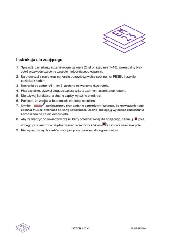 Matura 2025 niemiecki rozszerzony - arkusz CKE 13.05.2025 - Formuła 2023