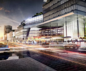 Wizualizacja 200-metrowego wieżowca Centrala Park. W 2018 może rozpocząć sie realizacja inwestycji pomiędzy ulicami Chmielną, Żelazną, Alejami Jerozolimskimi i Aleją Jana Pawła II