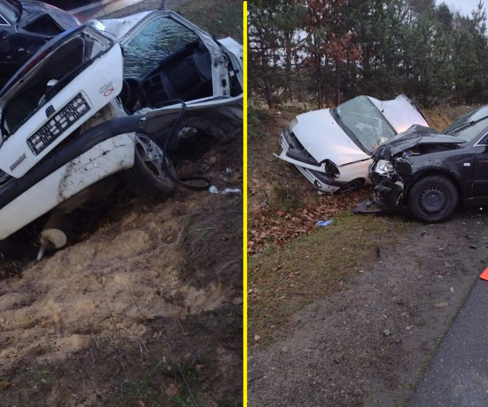 Potworny wypadek pod Płockiem. Cztery zostały poważnie ranne