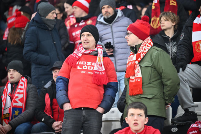 Widzew Łódź - Lech Poznań: Zdjęcia kibiców i zawodników z meczu 24. kolejki PKO BP Ekstraklasy