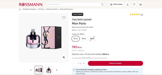 Rossmann przecenił kultowe perfumy YSL. To zapach idealny na lato, którego nie kupisz stacjonarnie