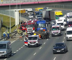 Poważny wypadek na wschodniej obwodnicy Krakowa