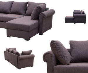 Szara sofa do salonu: szare meble tapicerowane