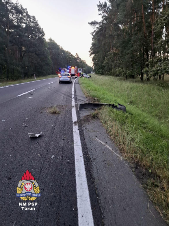 Tragiczny wypadek na DK 10 w Cerpicach. Jedna osoba nie żyje, trasa zablokowana!