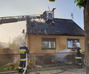 Pożar domu jednorodzinnego w Jarocinie
