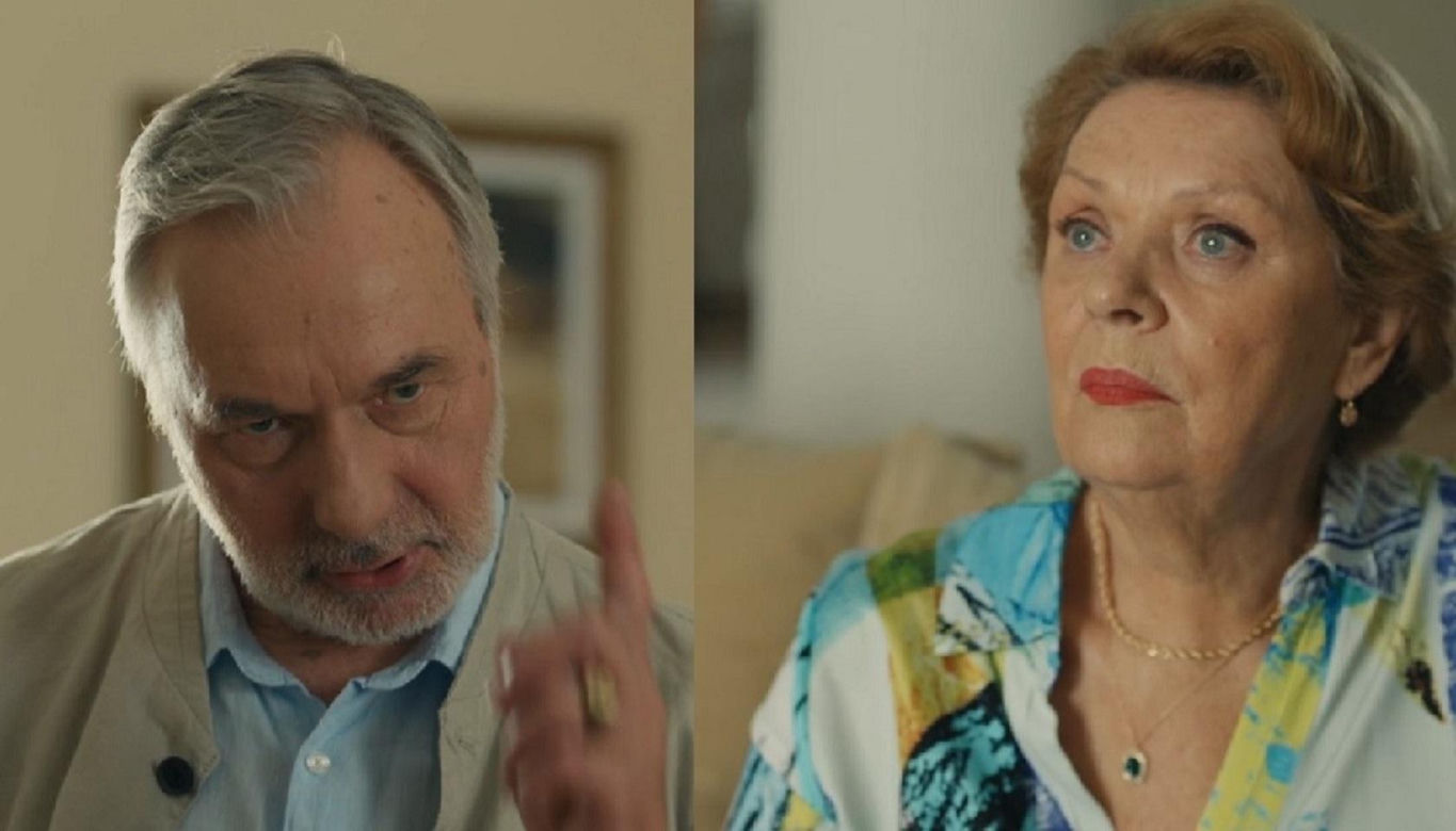 Barwy szczęścia, odcinek 3133. Andrzej (Leon Charewicz), Józefina (Elżbieta Jarosik)
