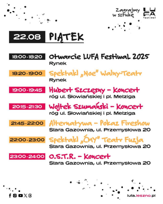 ​Zagrajmy w sztukę. W piątek w Lesznie rusza LUFA