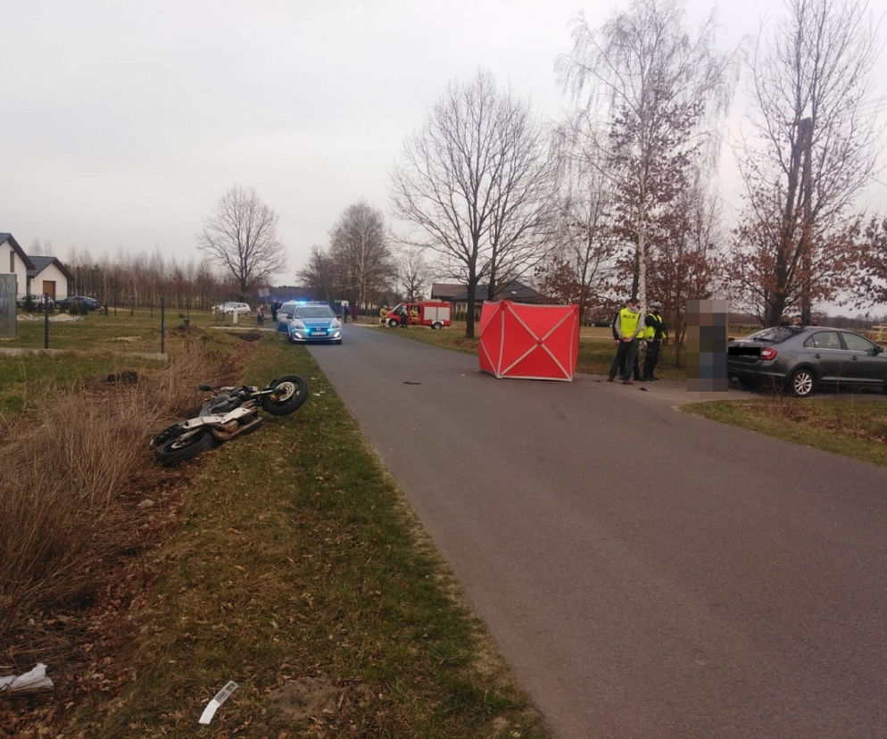 Śmiertelny wypadek w Szustku koło Rypina. Nie żyje motocyklista