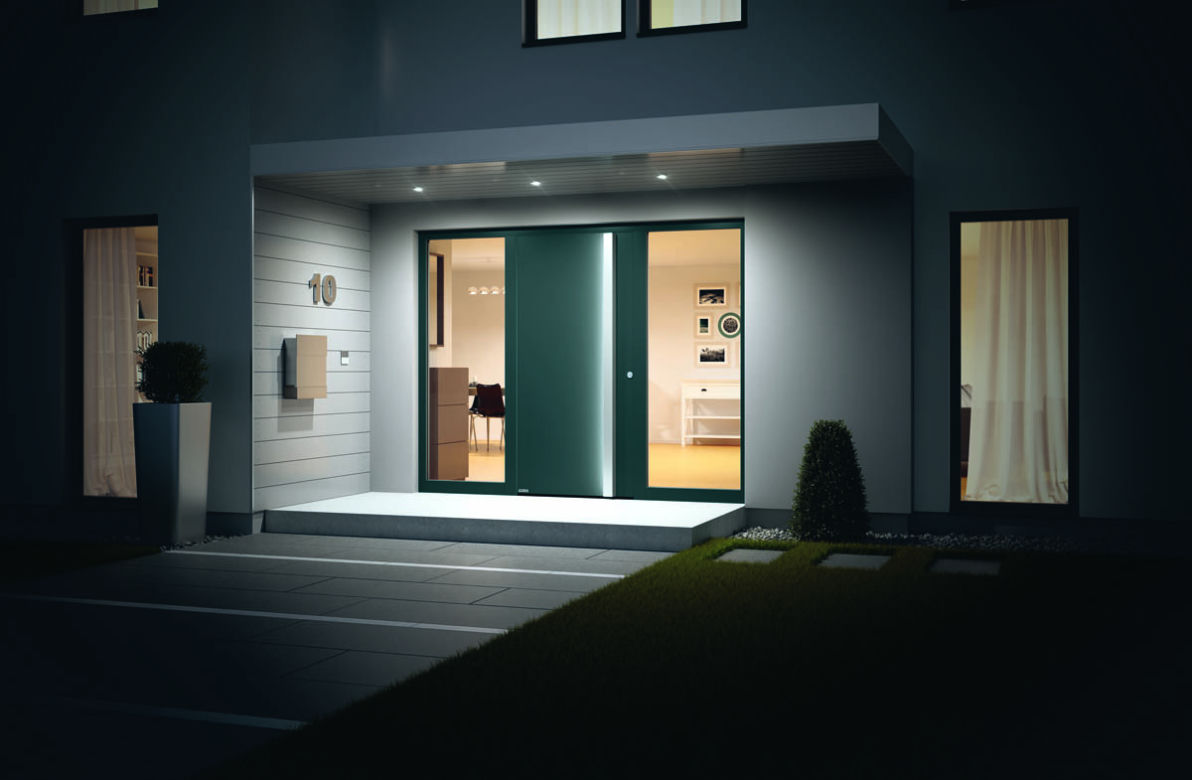Drzwi wejściowe na zamówienie z podświetleniem LED