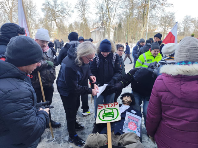 Protest przeciwko Strefie Czystego Transportu