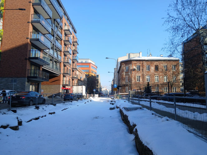 Przebudowa ul. Okrzei w Warszawie