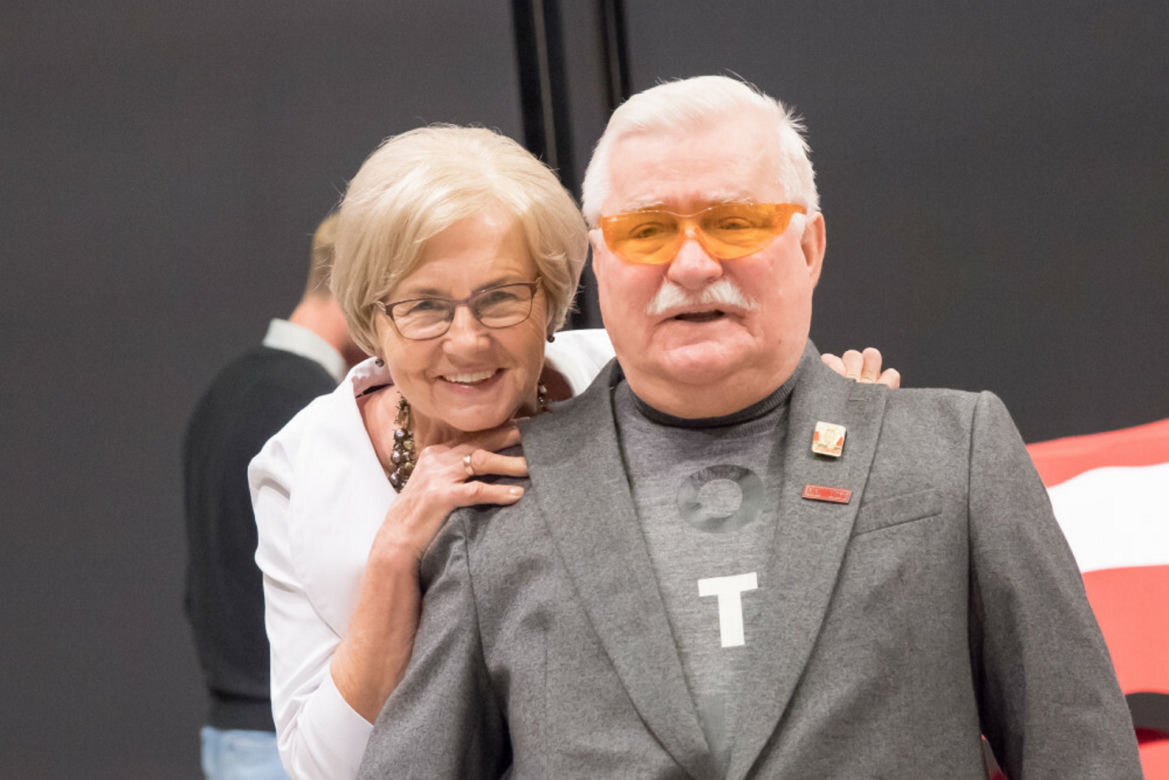 Lech Wałęsa z żona Danutą