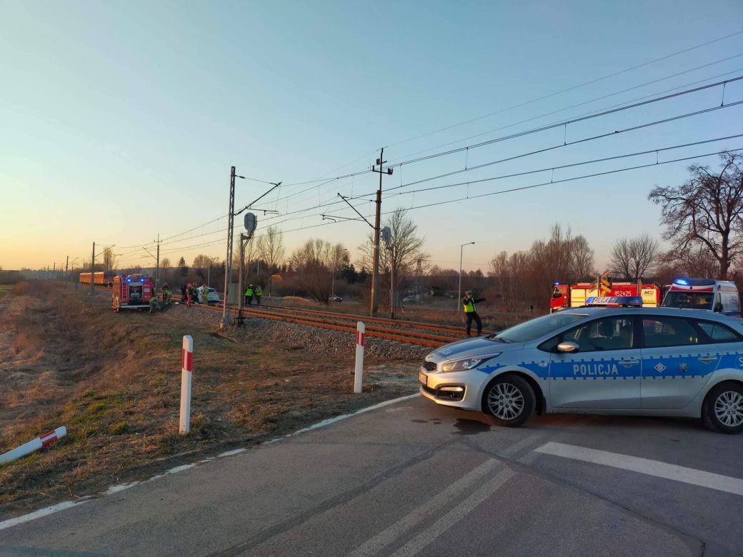 Wypadek na torach w Ostrowcu Świętokrzyskim