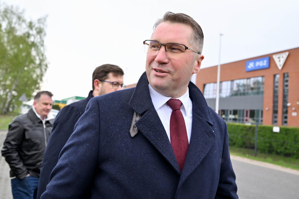 Konferencja prasowa przed Fabryką Broni "ŁUCZNIK"