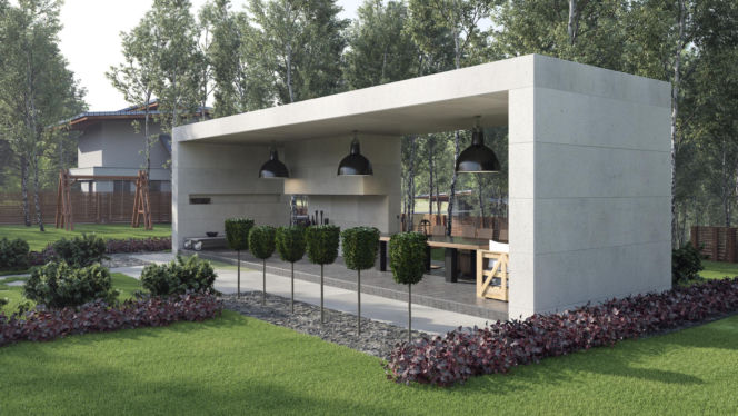 Betonowa altana