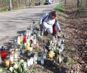 Miejsce wypadku Łukasza Litewki