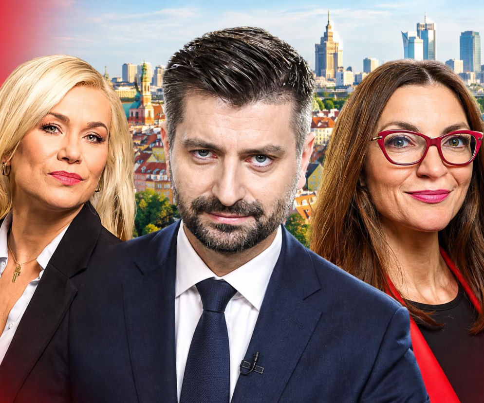 Krzysztof Śmiszek, Kamila Biedrzycka i komentatorka na tle Warszawy. O sporze o TK przeczytasz na SE Polityka.