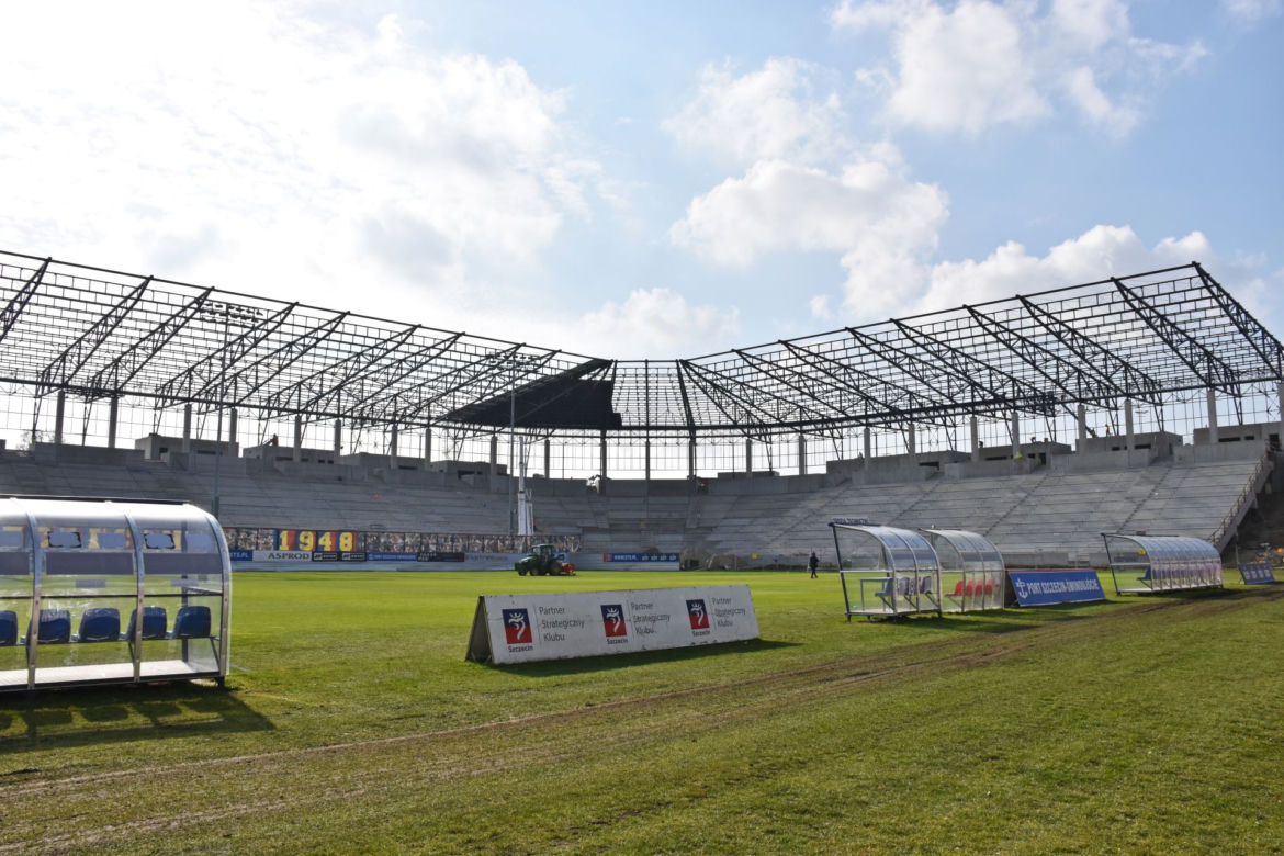 Budowa stadionu w Szczecinie - marzec 2020