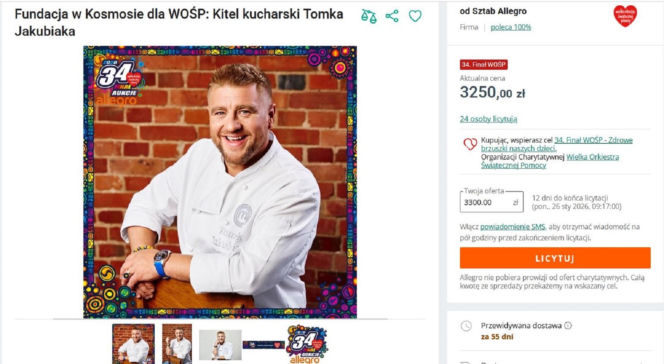 Niezwykła pamiątka po Tomaszu Jakubiaku trafiła na aukcję WOŚP. Cena już robi wrażenie