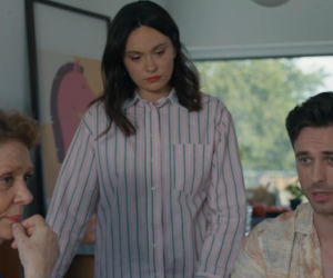 Barwy szczęścia odc. 3274. Cezary Rawicz (Marcel Opaliński), Natalia (Maria Dejmek),  Józefina Rawiczowa (Elżbieta Jarosik)