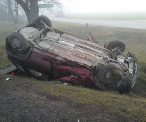 Wypadek na DK 19. Piotrowo-Trojany. Opel zderzył sie z volkswagenem. 2 osoby ranne