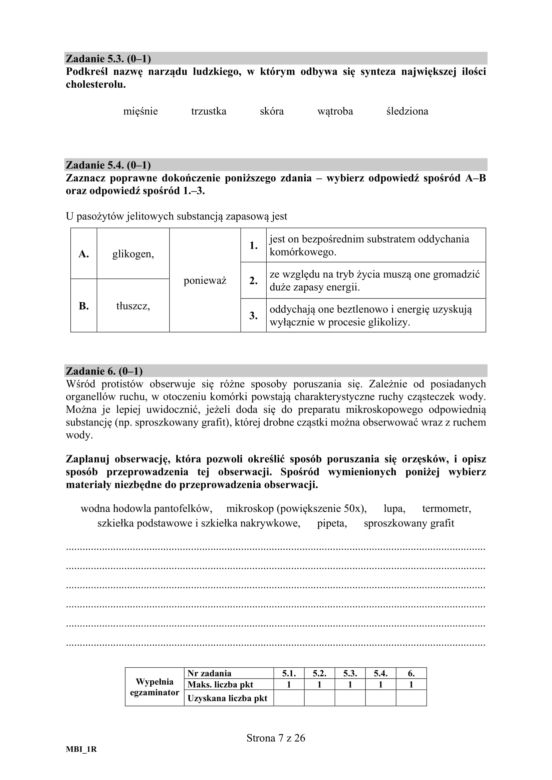 Matura 2020 ARKUSZE CKE z biologii POZIOM ROZSZERZONY 