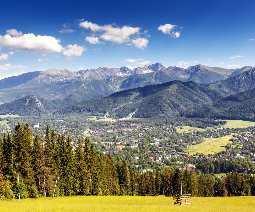 Widok z Gubałówki na Zakopane