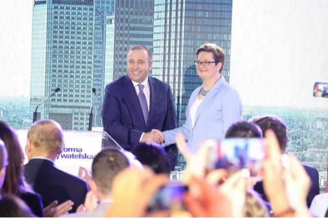 Grzegorz Schetyna i Katarzyna Lubnauer